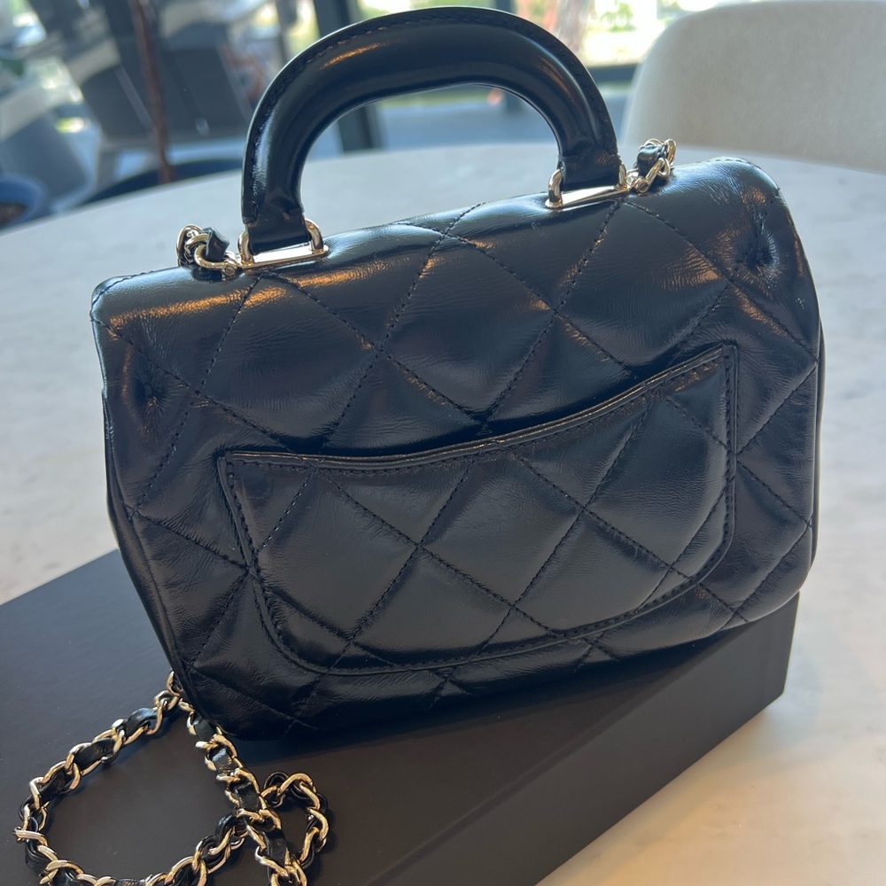 CHANEL Black Mini Quilted Bag with Gold Hardware - Picture 7 of 8